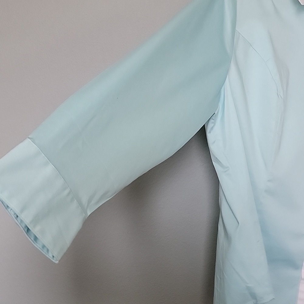 Lane Bryant Plus Size Sweet Preppy Pastel NWT 24 Button Down Long Sleeve Blouse - Picture 5 of 7
